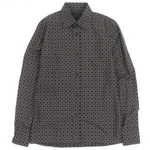 Gucci Vintage 100% Silk Tom Ford Period All Over Pattern Long Sleeve Shirt